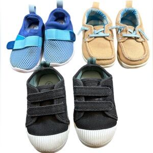 Cat & Jack Little Boy Shoes-Size 5-Boat Shoes, Water Shoes and Velcro Sn…